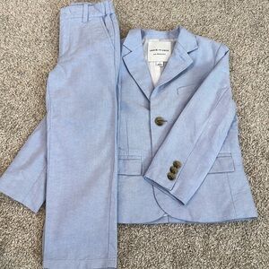Janie and Jack Light Blue Kids Blazer and Pants Set